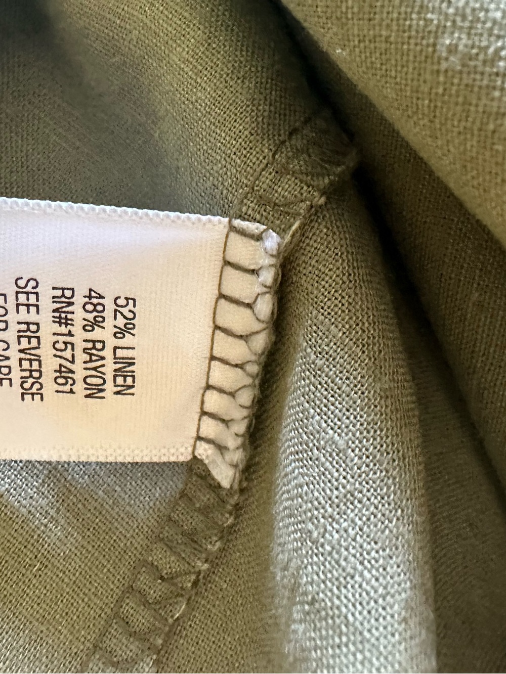 Dana Buckman Sleeveless Button-Front Shirt in Olive Green-Sz L NWT - Picture 10 of 10